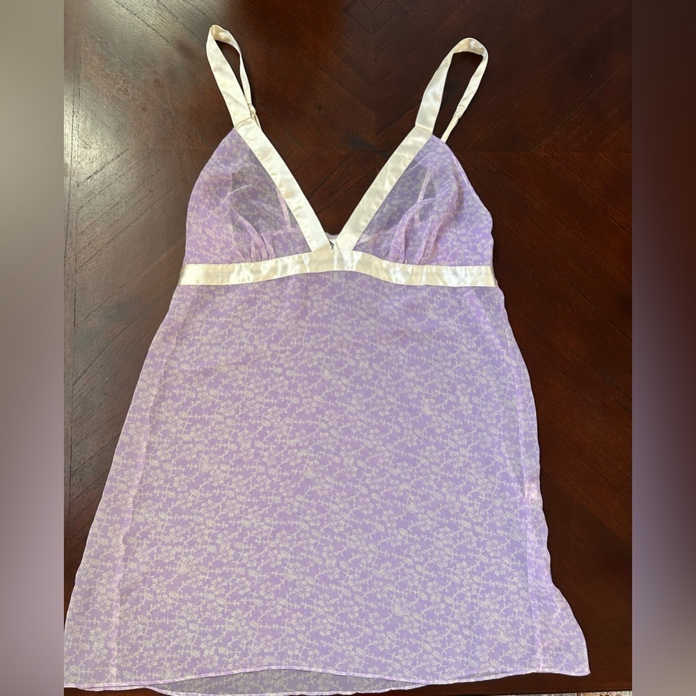 NAYOMI Elegant purple and cream pajama dress size M